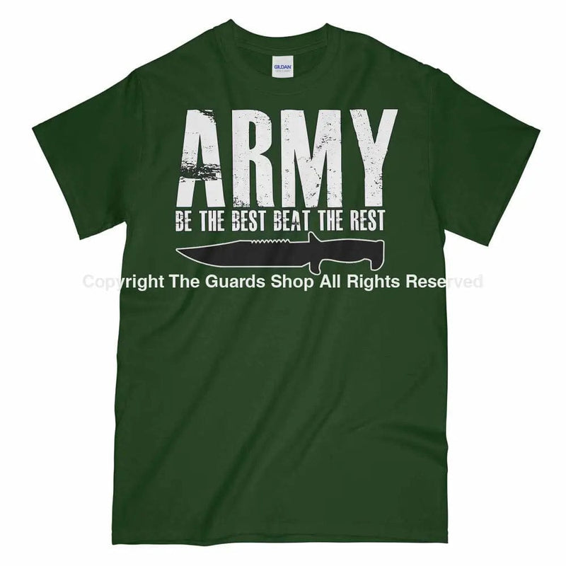 Army Be The Best Beat Rest Printed T-Shirt Small 34/36’ / Commando Green