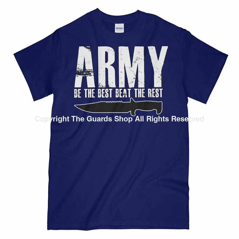 Army Be The Best Beat Rest Printed T-Shirt Small 34/36’ / Navy Blue
