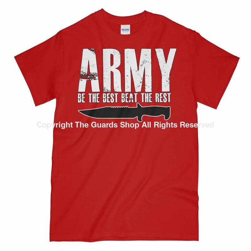 Army Be The Best Beat Rest Printed T-Shirt Small 34/36’ / Red