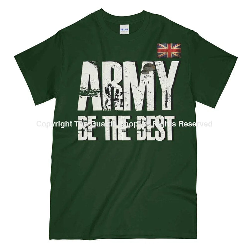 Army Be The Best British Army Printed T-Shirt Small - 34/36’ / Commando Green
