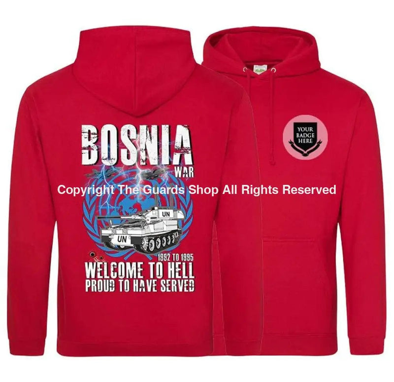 BOSNIA WELCOME TO HELL CVRT Double Side Printed Hoodie