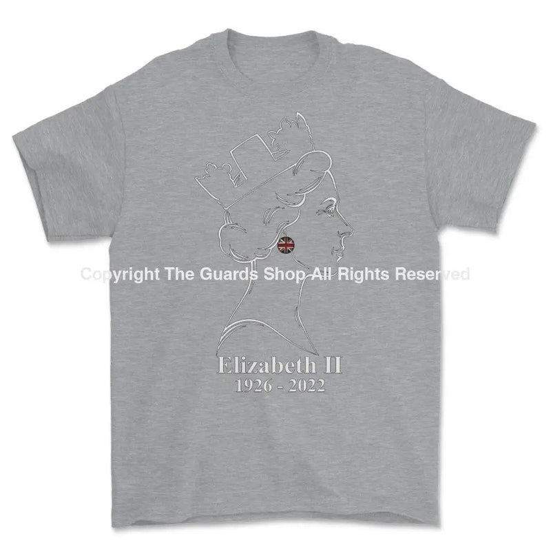 ELIZABETH II In Memory 1926 to 2022 Printed T-Shirt Printed T-Shirt