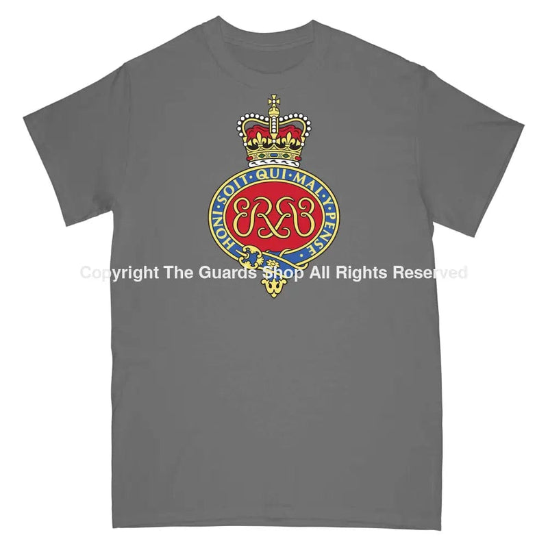 Grenadier Guards Full Frontal Logo Printed T-Shirt Small - 34/36’ / Charcoal T-Shirt