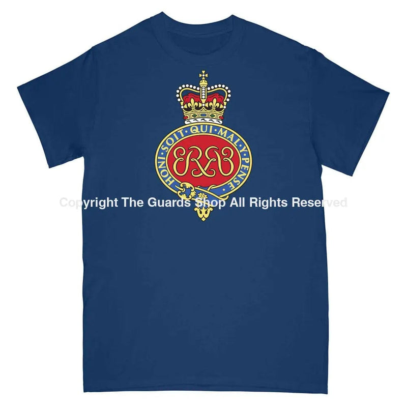 Grenadier Guards Full Frontal Logo Printed T-Shirt Small - 34/36’ / Navy Blue T-Shirt