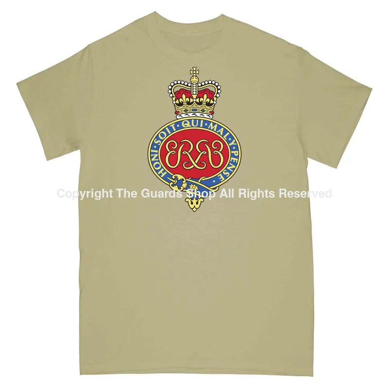 Grenadier Guards Full Frontal Logo Printed T-Shirt Small - 34/36’ / Sand T-Shirt