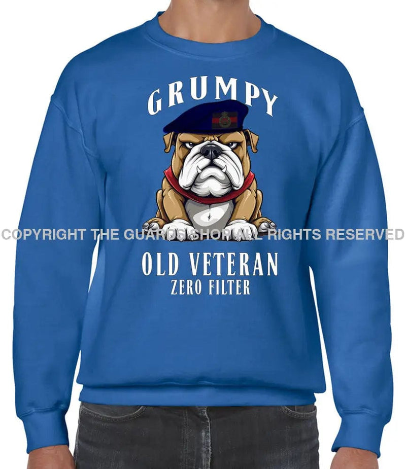 Grumpy Old Blues And Royals Veteran Front Printed Sweater