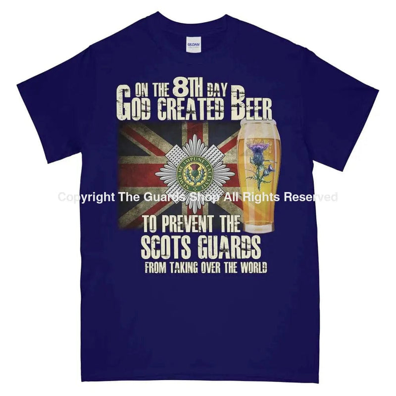 Scots Guards On The 8Th Day Printed T-Shirt Small 34/36’ / Navy Blue