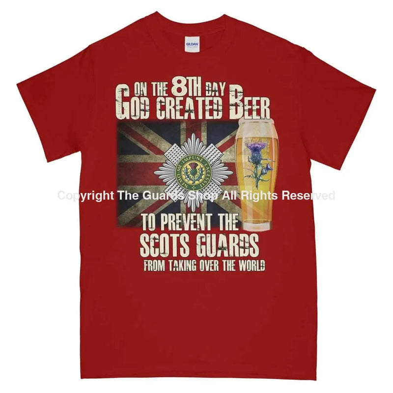 Scots Guards On The 8Th Day Printed T-Shirt Small 34/36’ / Red