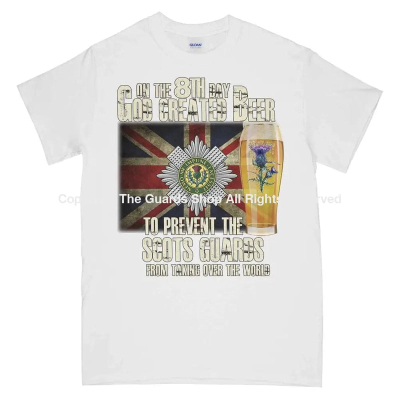 Scots Guards On The 8Th Day Printed T-Shirt Small 34/36’ / White