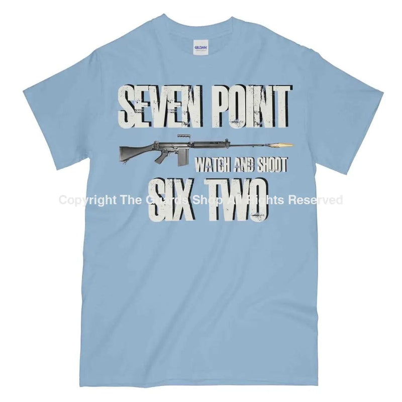 Seven Point Six Two Slr Rifle Printed T-Shirt Small - 34/36’ / Carolina Blue