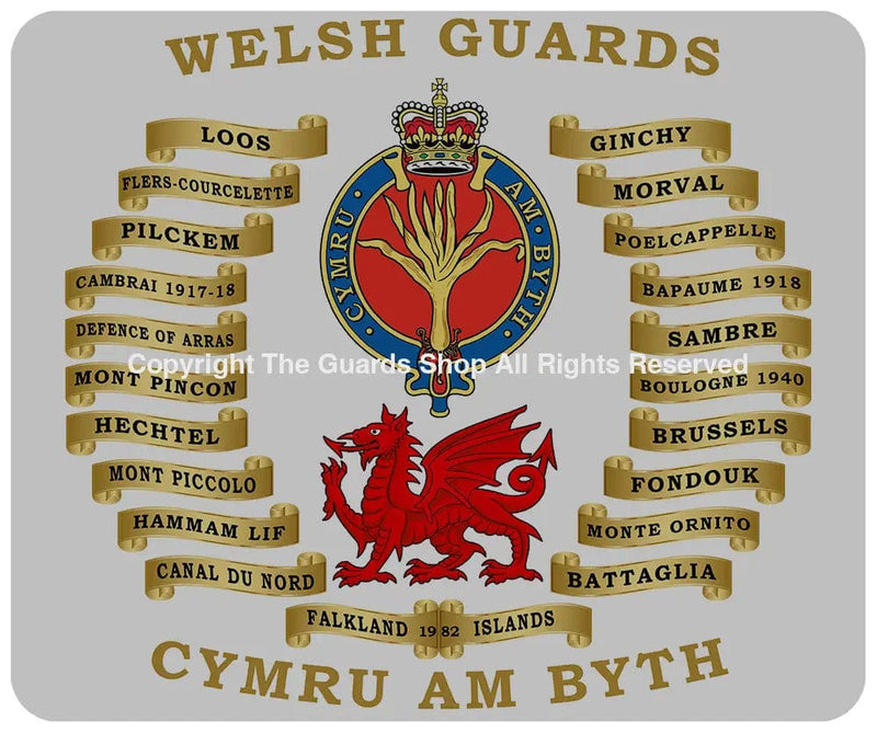 Welsh Guards Battle Honours 4 Pack of Placemats