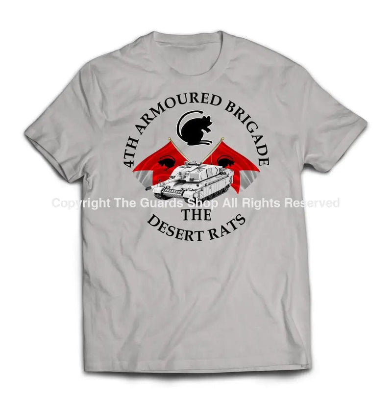 T-Shirt - 4th ARMOURED BRIGADE DESERT RATS Printed T-Shirt