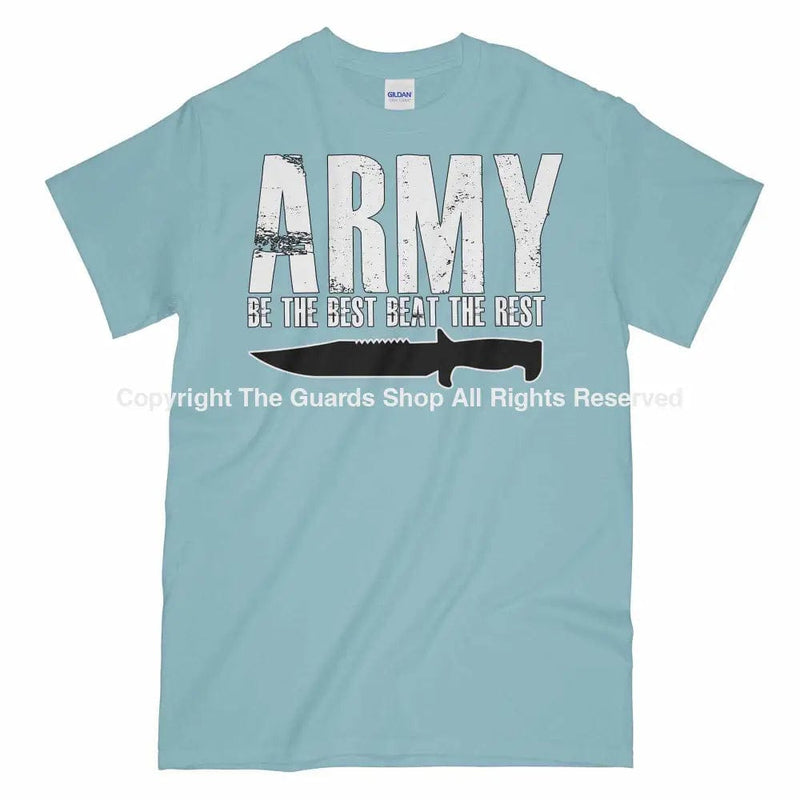 Army Be The Best Beat Rest Printed T-Shirt Small 34/36’ / Carolina Blue