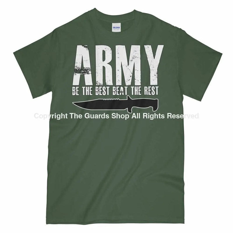 Army Be The Best Beat Rest Printed T-Shirt Small 34/36’ / Military Green