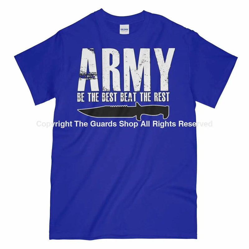 Army Be The Best Beat Rest Printed T-Shirt Small 34/36’ / Royal Blue