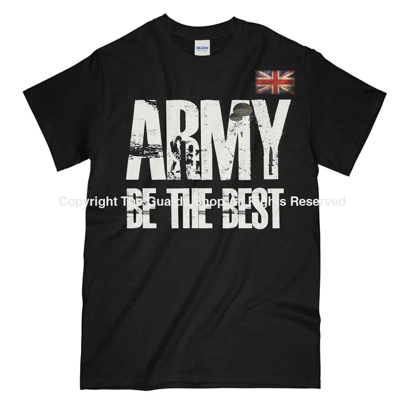 Army Be The Best British Army Printed T-Shirt Small - 34/36’ / Black