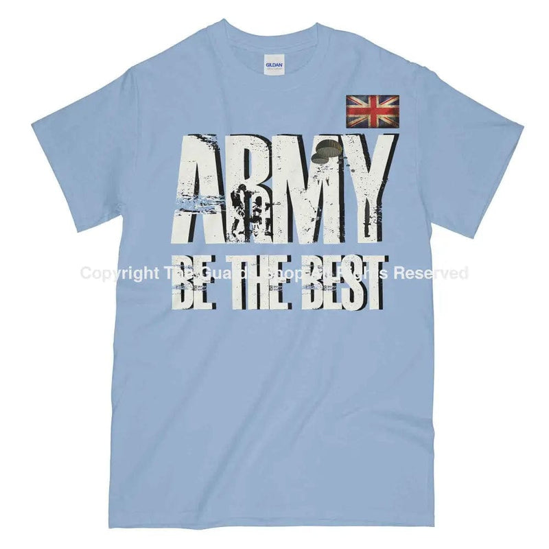 Army Be The Best British Army Printed T-Shirt Small - 34/36’ / Carolina Blue