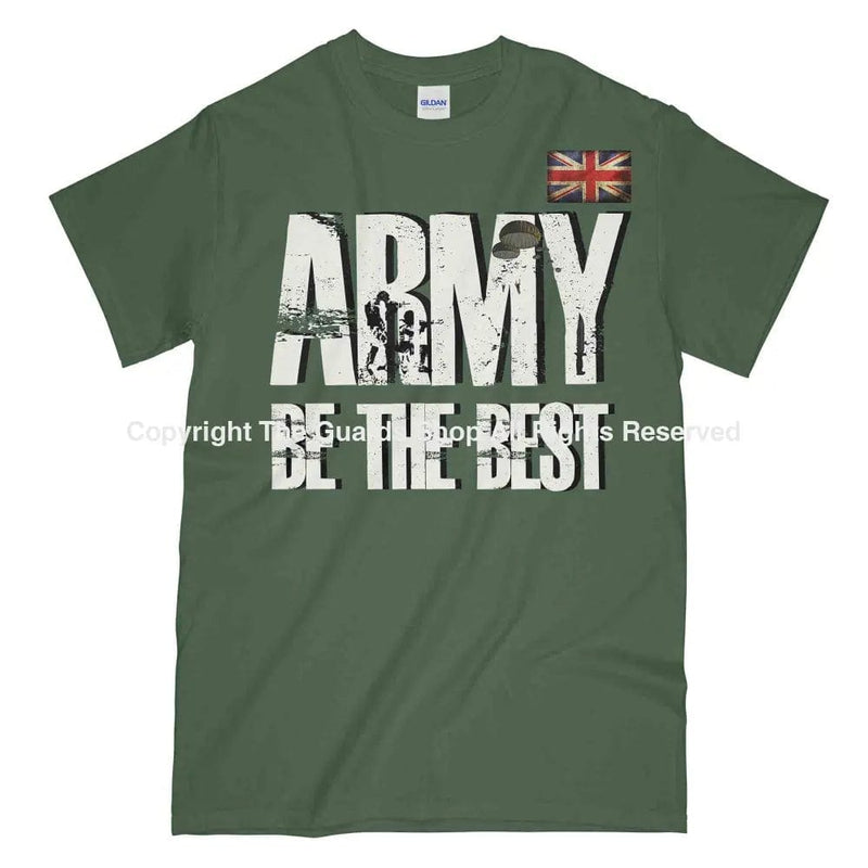 Army Be The Best British Army Printed T-Shirt Small - 34/36’ / Military Green/Olive