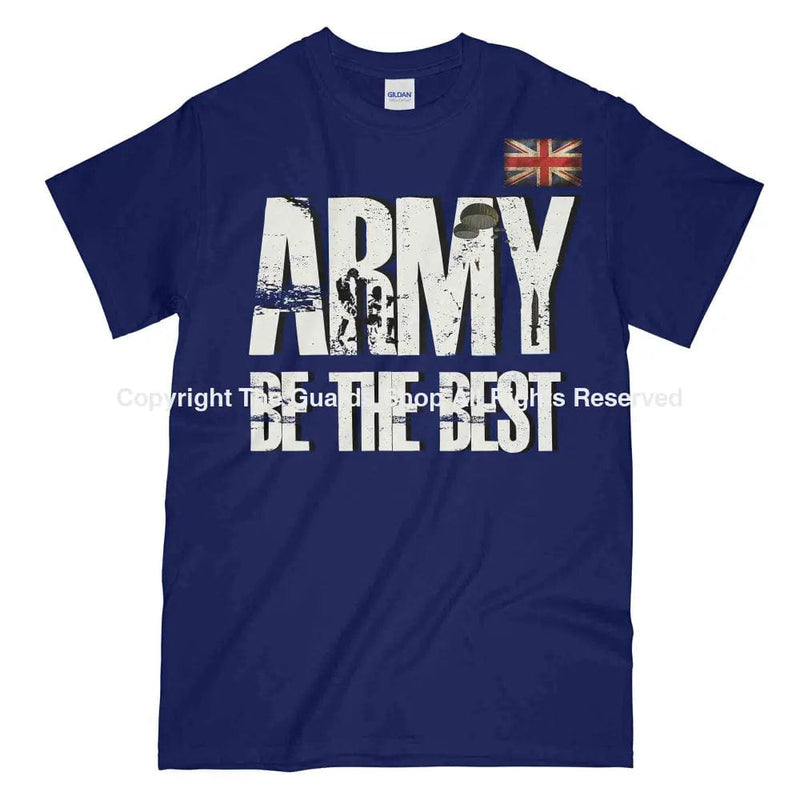 Army Be The Best British Army Printed T-Shirt Small - 34/36’ / Navy Blue