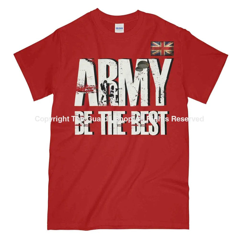 Army Be The Best British Army Printed T-Shirt Small - 34/36’ / Red