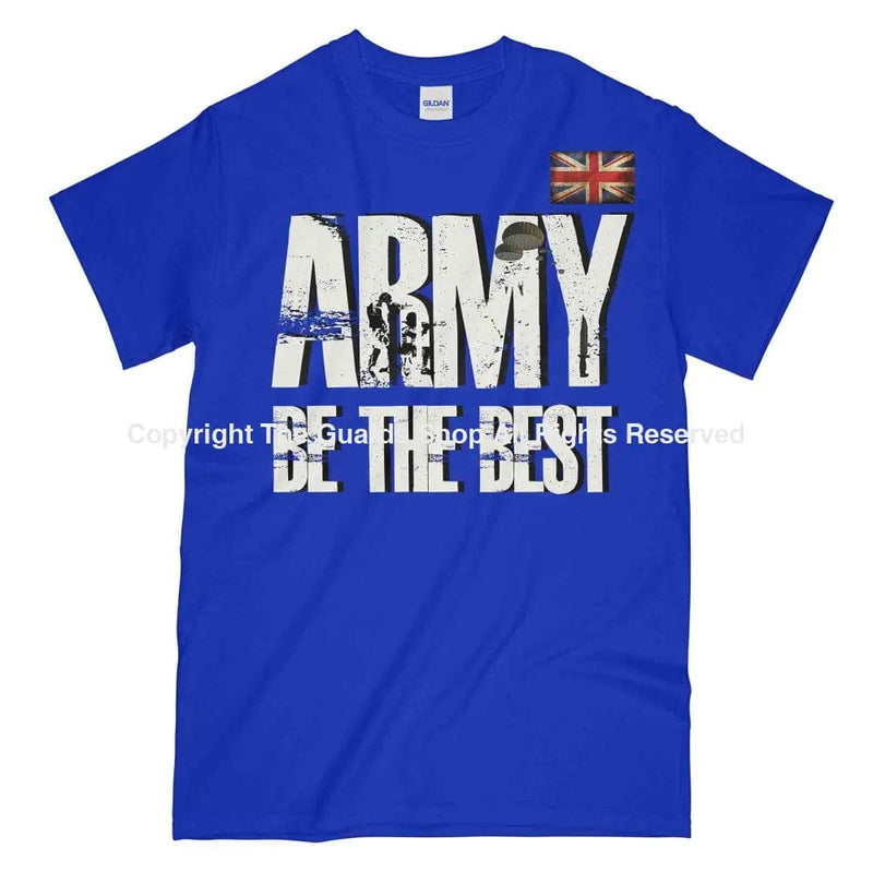 Army Be The Best British Army Printed T-Shirt Small - 34/36’ / Royal Blue
