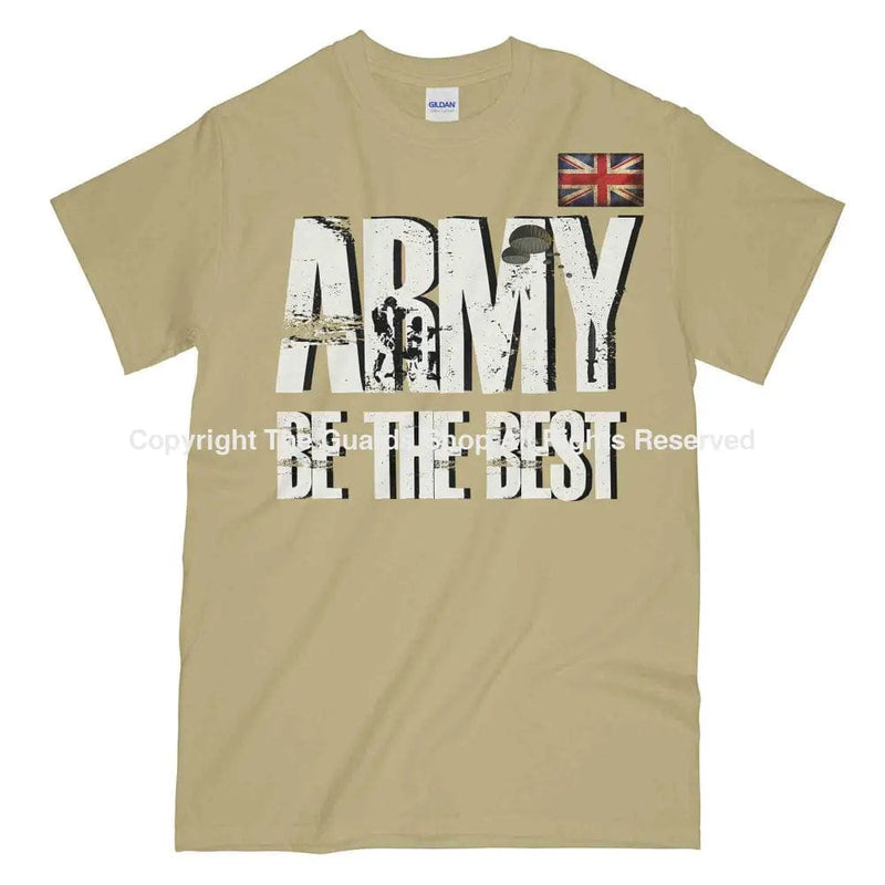 Army Be The Best British Army Printed T-Shirt Small - 34/36’ / Sand