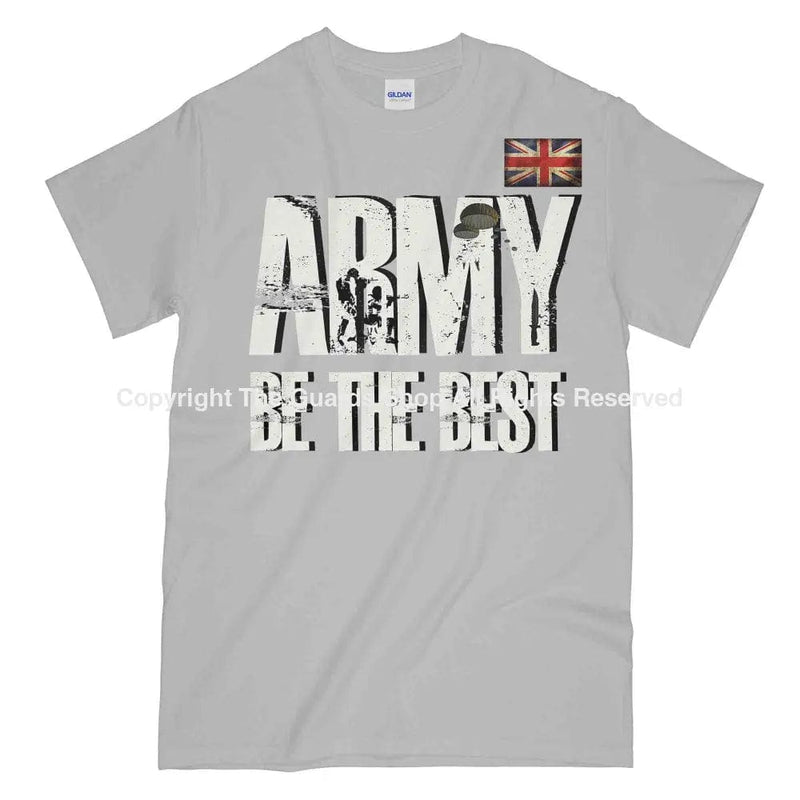 Army Be The Best British Army Printed T-Shirt Small - 34/36’ / Sports Grey
