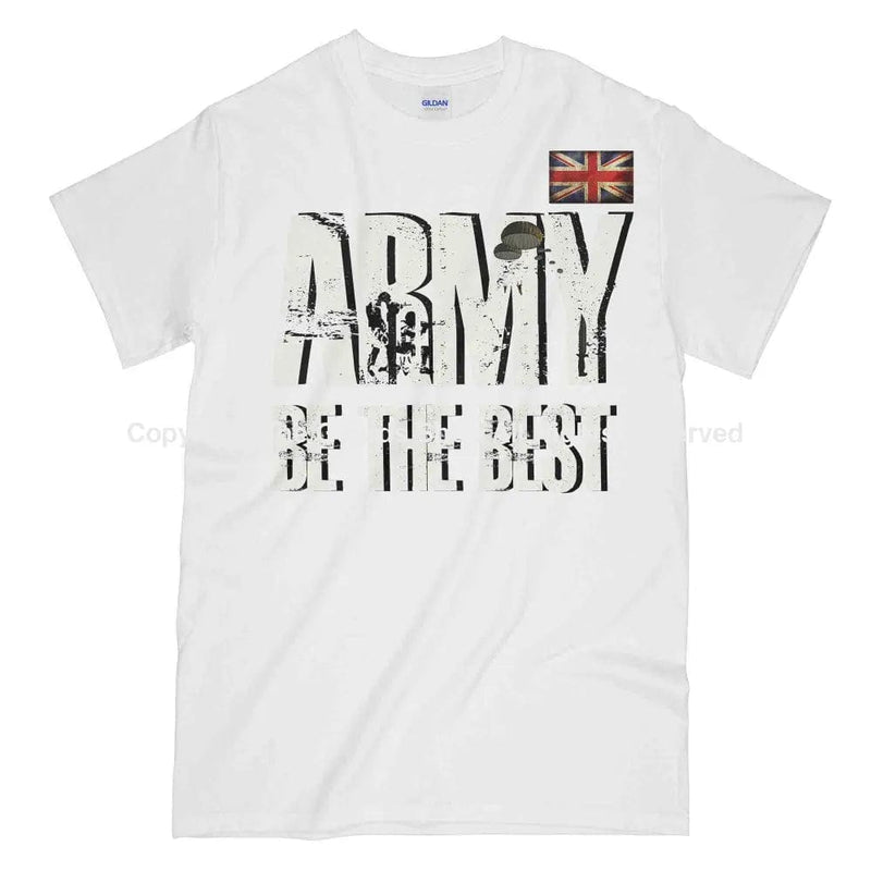 Army Be The Best British Army Printed T-Shirt Small - 34/36’ / White