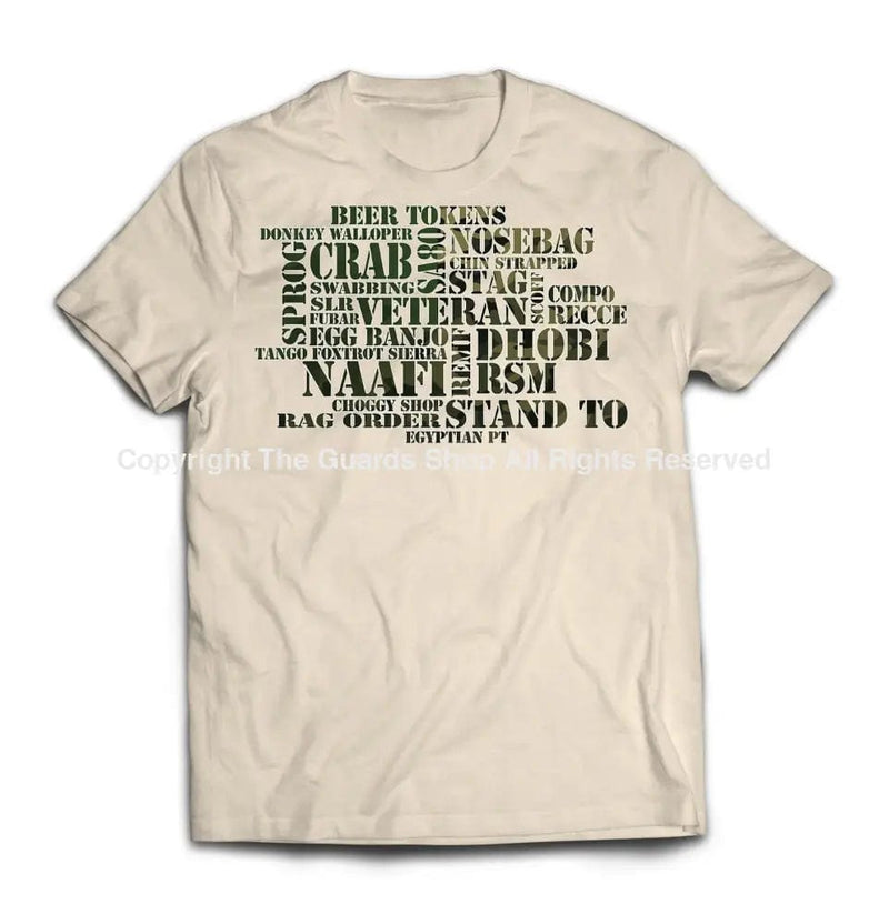 T-Shirt - ARMY JARGON Printed T-Shirt