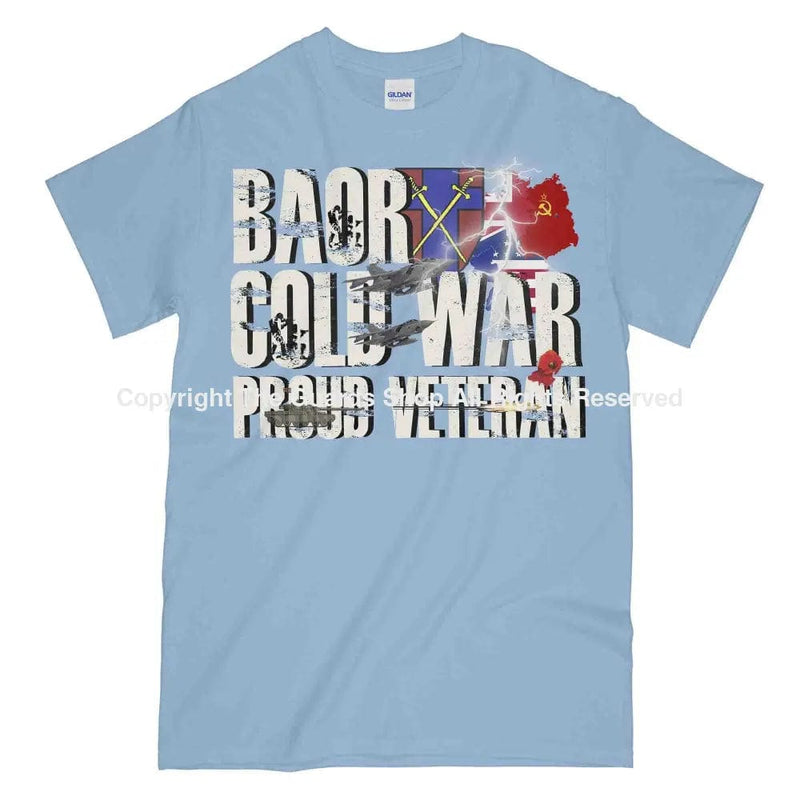 Baor Cold War Veteran Printed T-Shirt Small - 34/36’ / Carolina Blue
