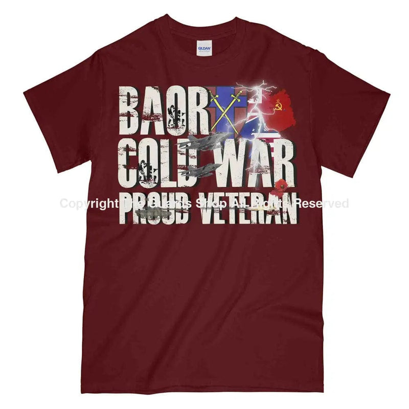 Baor Cold War Veteran Printed T-Shirt Small - 34/36’ / Maroon