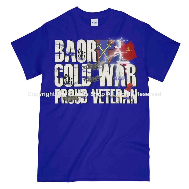 Baor Cold War Veteran Printed T-Shirt Small - 34/36’ / Royal Blue