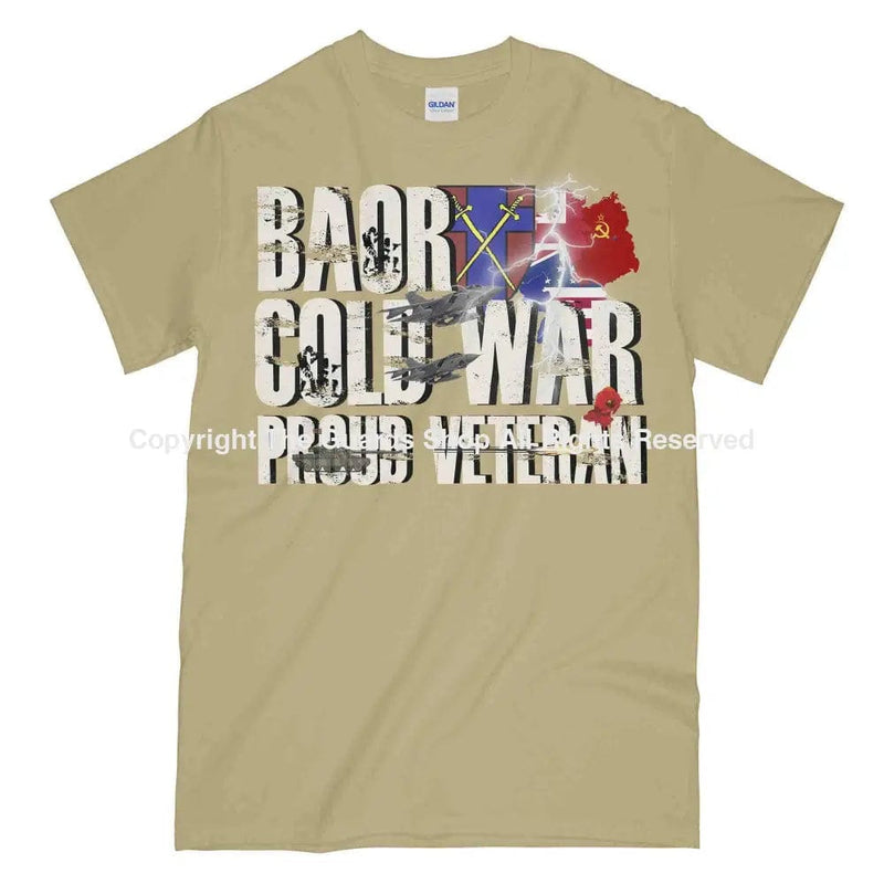 Baor Cold War Veteran Printed T-Shirt Small - 34/36’ / Sand