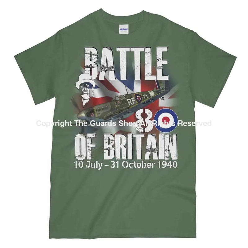 Battle Of Britain 1940 Printed T-Shirt Small - 34/36’ / Military Green/Olive