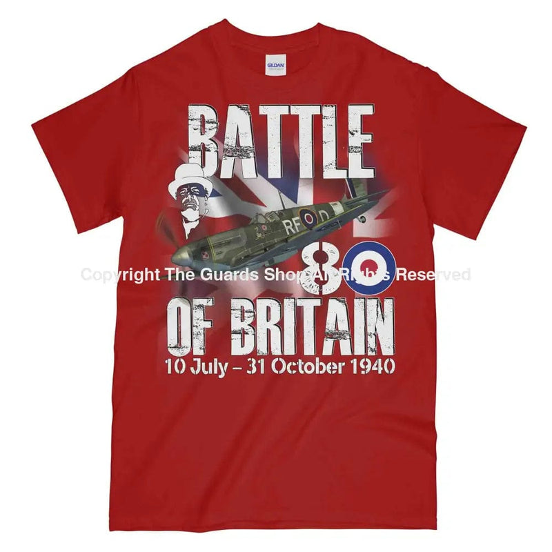 Battle Of Britain 1940 Printed T-Shirt Small - 34/36’ / Red