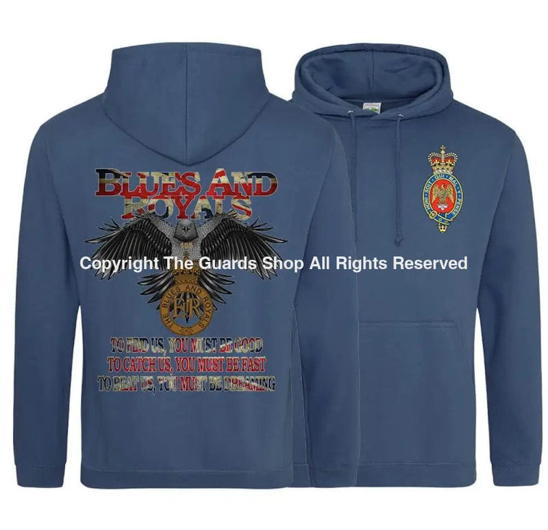 THE BLUES & ROYAL EAGLE Double Side Printed Hoodie