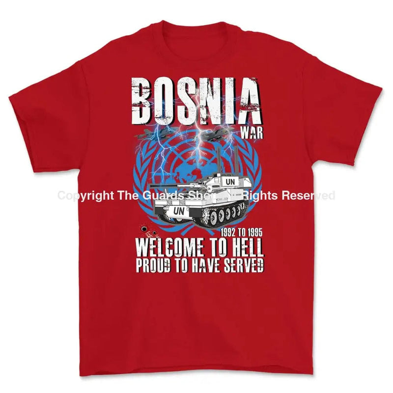 BOSNIA Welcome To Hell Printed T-Shirt