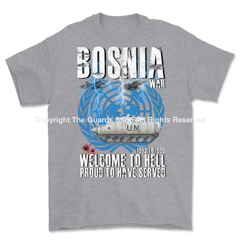 Bosnia War Welcome To Hell With Warrior Printed T-Shirt