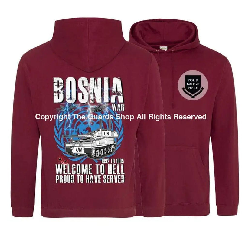 BOSNIA WELCOME TO HELL CVRT Double Side Printed Hoodie