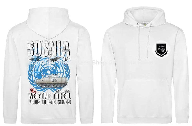BOSNIA WELCOME TO HELL Warrior Double Side Printed Hoodie