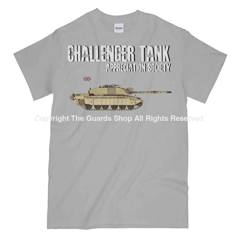 Challenger Tank Appreciation Society Printed T-Shirt Small 34/36’ / Ash