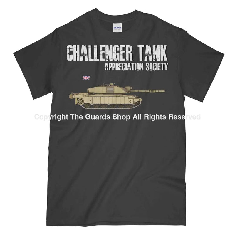Challenger Tank Appreciation Society Printed T-Shirt Small 34/36’ / Charcoal
