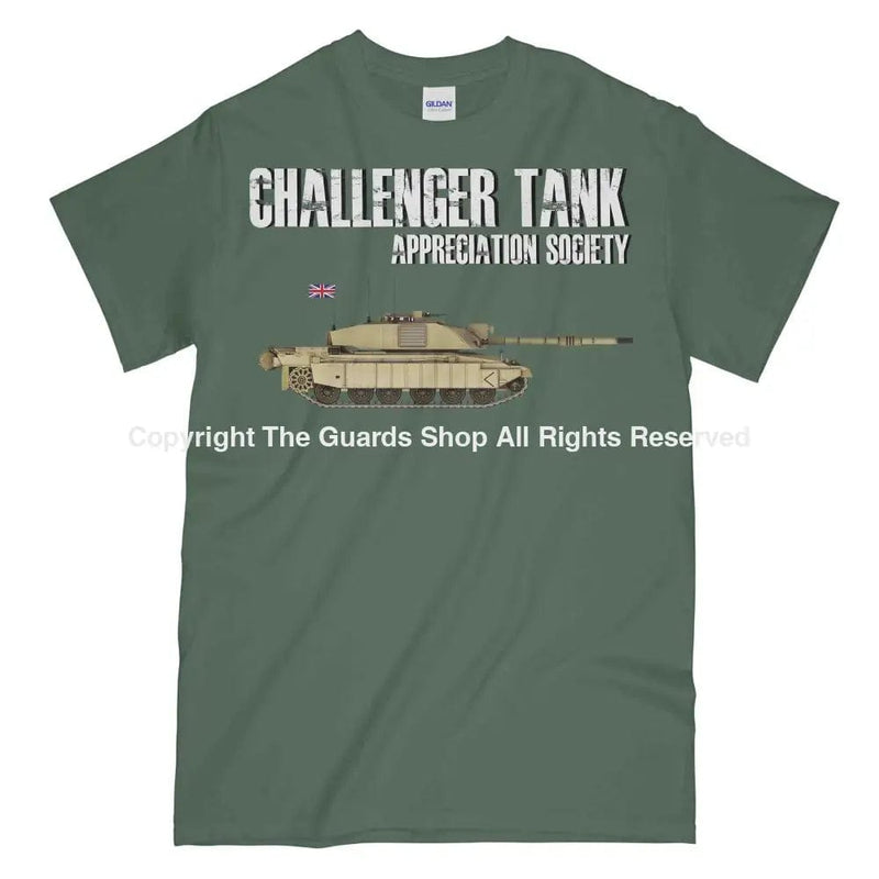 Challenger Tank Appreciation Society Printed T-Shirt Small 34/36’ / Military Green