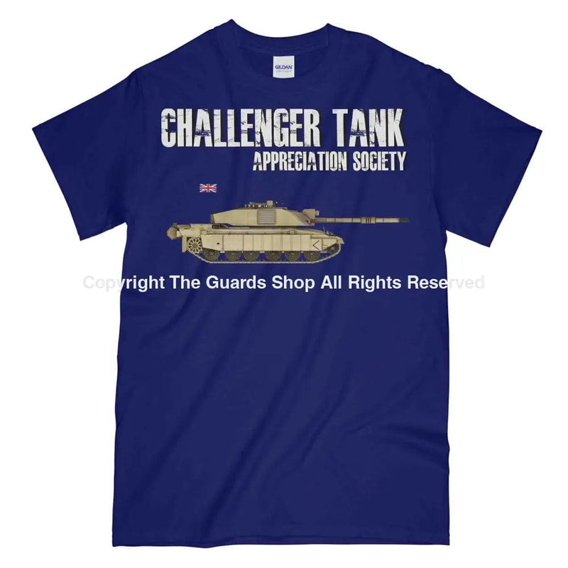 Challenger Tank Appreciation Society Printed T-Shirt Small 34/36’ / Navy Blue
