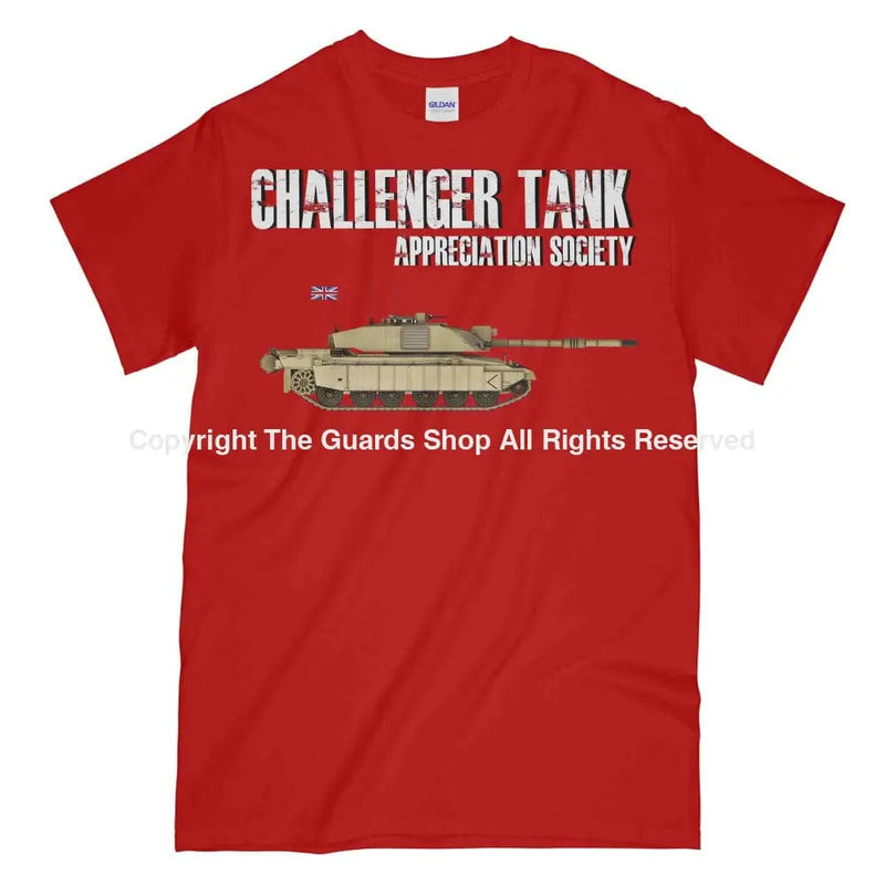 Challenger Tank Appreciation Society Printed T-Shirt Small 34/36’ / Red