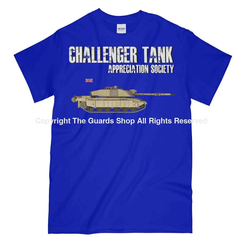 Challenger Tank Appreciation Society Printed T-Shirt Small 34/36’ / Royal Blue