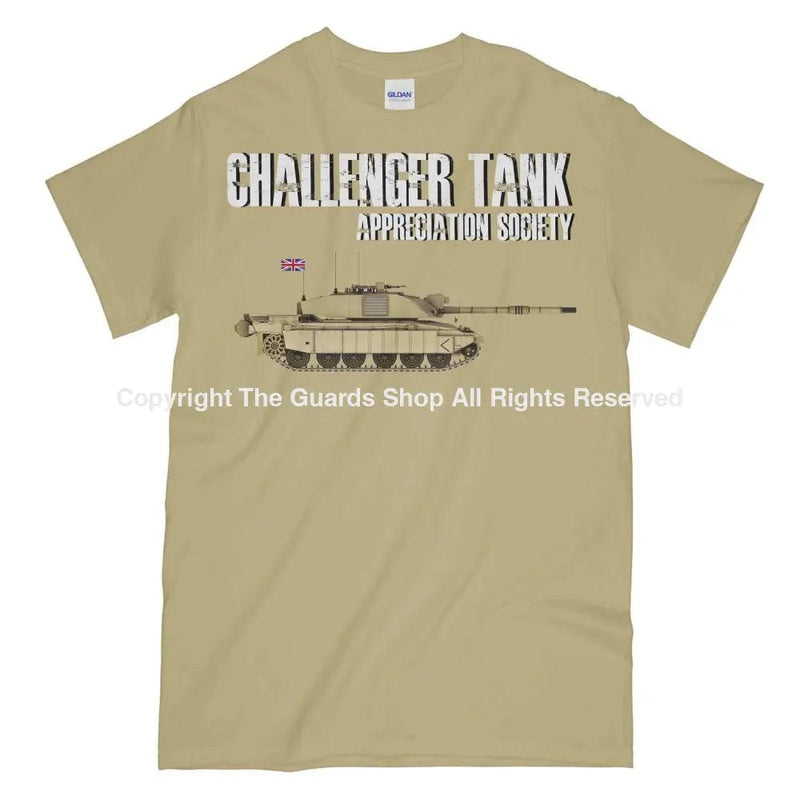 Challenger Tank Appreciation Society Printed T-Shirt Small 34/36’ / Sand