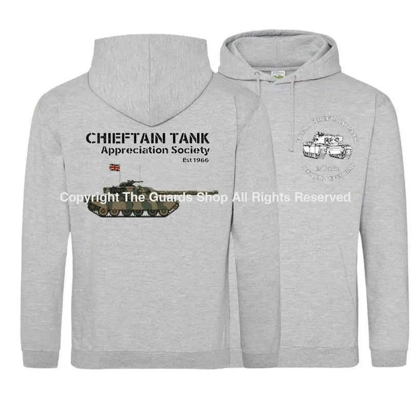 Chieftain Tank ’Best Job I Ever Had’ Double Side Printed Hoodie Xs - 34 Inch Chest / Heather