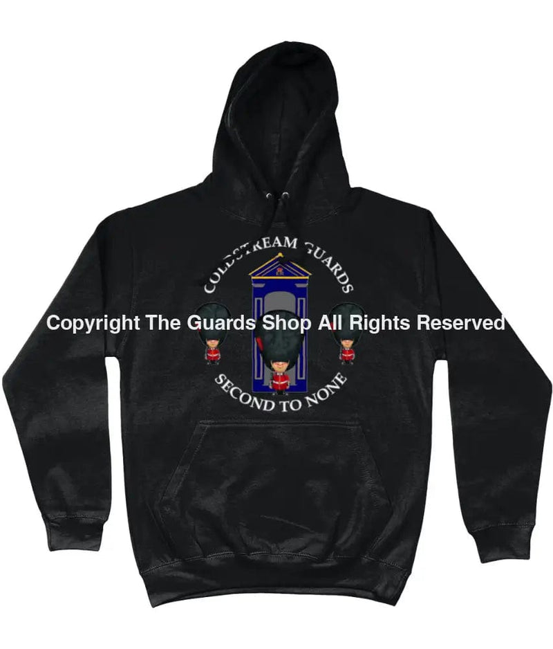 Coldstream Guards On Sentry Front Printed Hoodie Xs - 34 Inch Chest / Jet Black (Armed Forces)