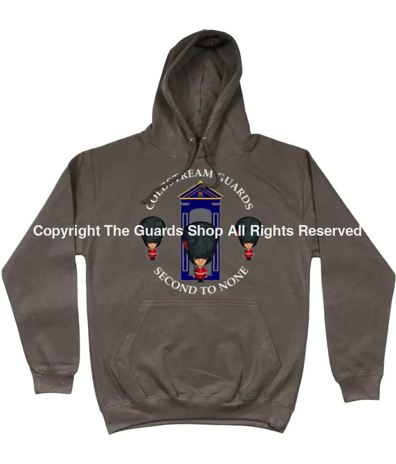 Coldstream Guards On Sentry Front Printed Hoodie Xs - 34 Inch Chest / Mocha Brown (Armed Forces)